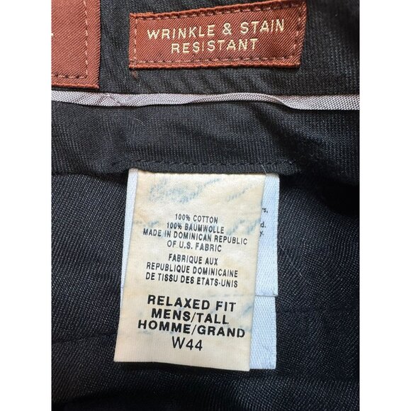 Eddie Bauer Ruston Fit W44 Dress Casual Pants Wrinkle & Stain Resistant Navy - Picture 3 of 8